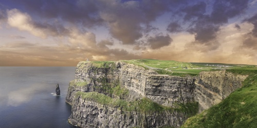 Ireland is an island in the Atlantic off the north-western coast of continental Europe